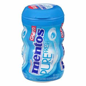 Mentos Gum, Sugarfree, Fresh Mint, Pure Fresh