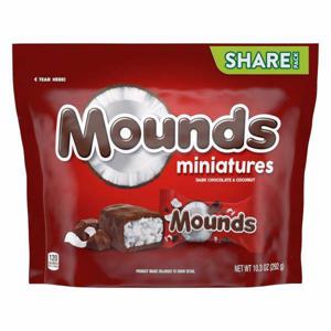 Mounds Candies, Dark Chocolate & Coconut, Miniatures, Share Pack