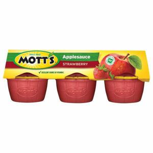 Mott's Mott's Strawberry Applesauce Applesauce, Strawberry, 6 Count