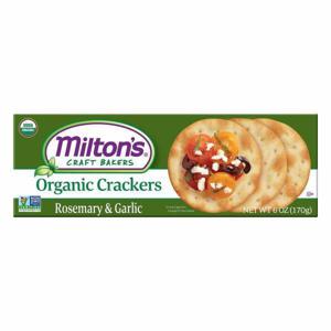 Milton's Craft Bakers Crackers, Organic, Rosemary & Garlic