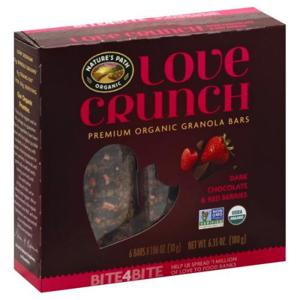 Nature's Path Love Crunch Granola Bars, Dark Chocolate & Red Berries, Premium, Organic