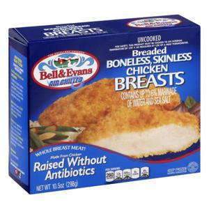 BELL & EVANS Chicken Breasts, Breaded Boneless, Skinless