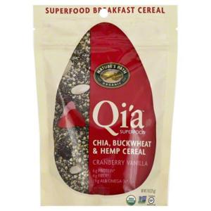 Nature's Path Organic Superfood Breakfast Cereal, Qi'a, Chia, Buckwheat & Hemp, Cranberry Vanilla