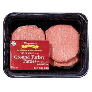 Wegmans 94/6 Ground Turkey Patties