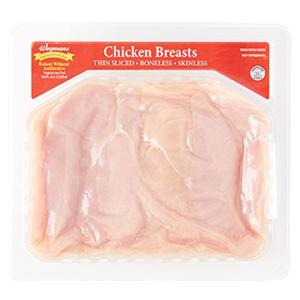 Wegmans Antibiotic Free Thin Sliced Boneless Skinless Chicken Breast Cutlet