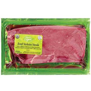 Wegmans Organic Beef, Sirloin Steak, Half, Grass Fed