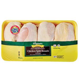 Wegmans Chicken Split Breasts with Ribs, FAMILY PACK