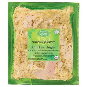 Wegmans Organic Rosemary Lemon Boneless Skinless Chicken Thighs