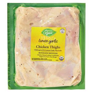 Wegmans Organic Chicken Thighs, Lemon Garlic