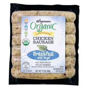 Wegmans Organic Breakfast Chicken Sausage with Sage