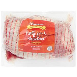 Wegmans Wegmans Anti-Biotic Free Pork, Shoulder, Boneless, Half