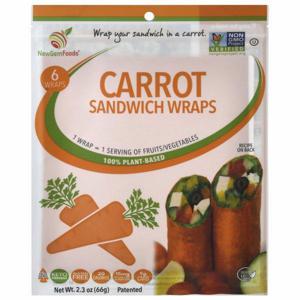 NewGemFoods Sandwich Wraps, Carrot