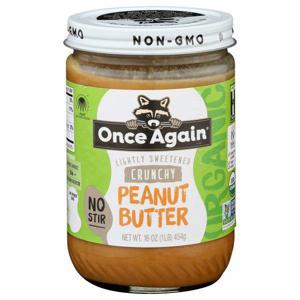 Once Again Peanut Butter, Crunchy, Organic, Lightly Sweetened