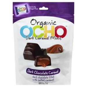 Ocho Dark Chocolate, Organic, Dark Caramel Minis