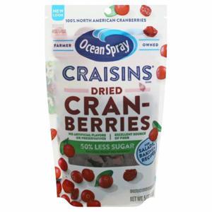 Ocean Spray Craisins Cranberries, Less Sugar, Dried