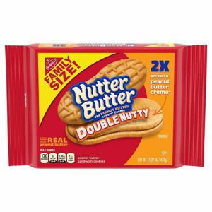 Nutter Butter Sandwich Cookies, Peanut Butter, Double Nutty, Family Size