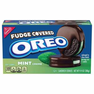 Oreo Sandwich Cookies, Mint Creme, Fudge Covered