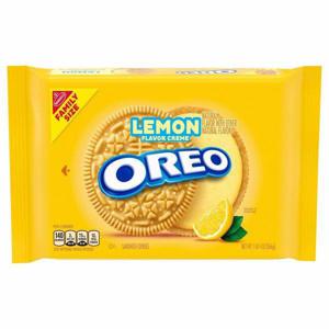 Oreo Sandwich Cookies, Lemon Flavor Creme, Family Size