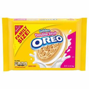 Oreo Sandwich Cookies, Golden Double Stuff, Family Size