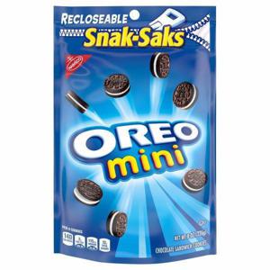 Oreo Sandwich Cookies, Chocolate, Mini, Snak-Saks