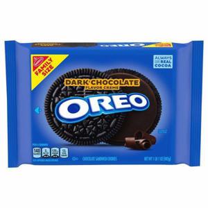 Oreo Chocolate Sandwich Cookies, Dark Chocolate Flavor Creme, Family Size