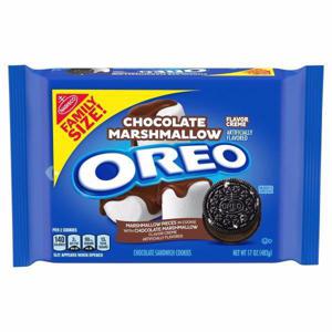 Oreo Chocolate Sandwich Cookies, Creme, Chocolate Marsmallow Flavor Creme, Family Size