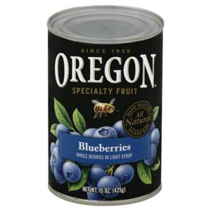 Oregon Specialty Fruit Whole Berries, in Light Syrup, Blueberries