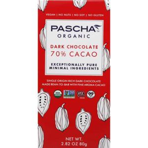 PASCHA Dark Chocolate, Organic, 70% Cacao