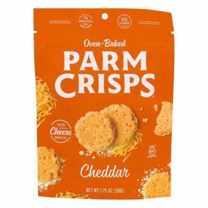 Parm Crisps 100% Cheese Snack, Oven-Baked, Gluten Free, Cheddar