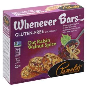 Pamela's Whenever Bars, Oat Raisin Walnut Spice