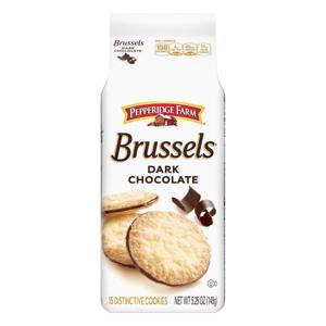 Pepperidge Farm Brussels Cookies, Distinctive, Dark Chocolate