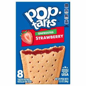 Pop-Tarts Toaster Pastries, Unfrosted, Strawberry