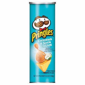 Pringles Salty Snacks Potato Crisps Chips, Cheddar and Sour Cream Flavored