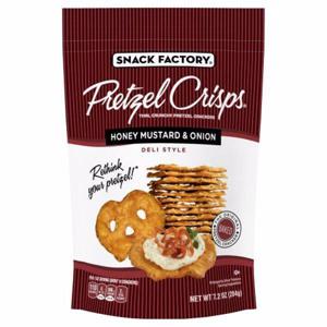 Pretzel Crisps Pretzel Crackers, Honey Mustard & Onion, Deli Style