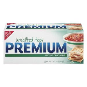 Premium Saltine Crackers, Unsalted Tops