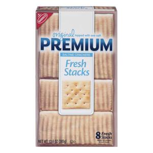 Premium Saltine Crackers, Original, Fresh Stacks