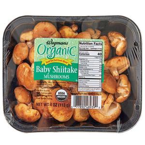 Wegmans Organic Baby Shiitake Mushrooms