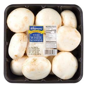 Wegmans Mushrooms, White, Whole