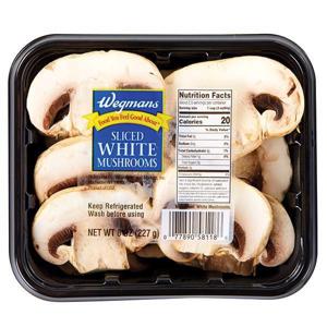 Wegmans Mushrooms, White, Sliced