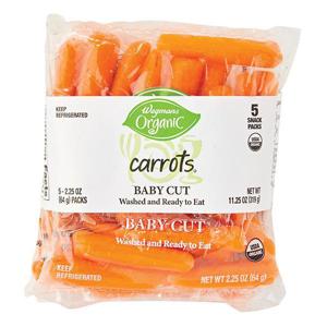 Wegmans Organic Carrots, Baby-Cut, Snack Pack