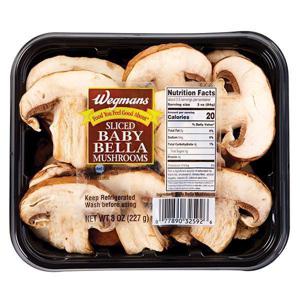 Wegmans Sliced Baby Bella Mushrooms