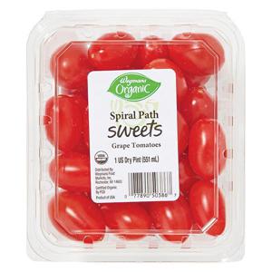 Wegmans Organic Tomatoes, Grape, Spiral Path Sweets