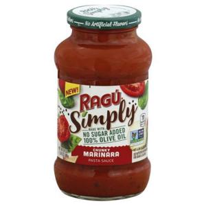 Ragu Simply Pasta Sauce, Marinara, Chunky