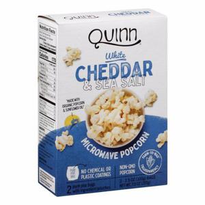 Quinn Microwave Popcorn, White Cheddar & Sea Salt