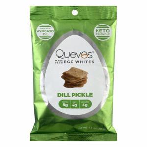 Quevos Egg White Chips, Dill Pickle