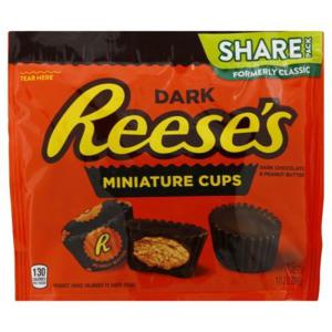 Reese's Miniature Cups, Dark Chocolate & Peanut Butter, Dark, Share Pack