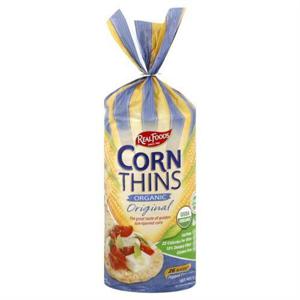 Real Foods Corn Thins, Organic, Original