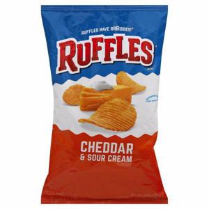 Ruffles Potato Chips, Cheddar & Sour Cream Flavored