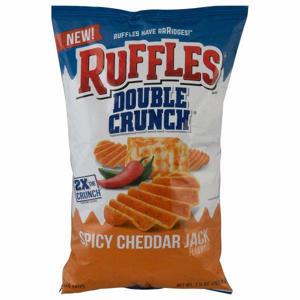 Ruffles Double Crunch Potato Chips, Spicy Cheddar Jack Flavored