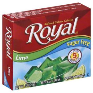 Royal Gelatin, Reduced Calorie, Sugar Free, Lime